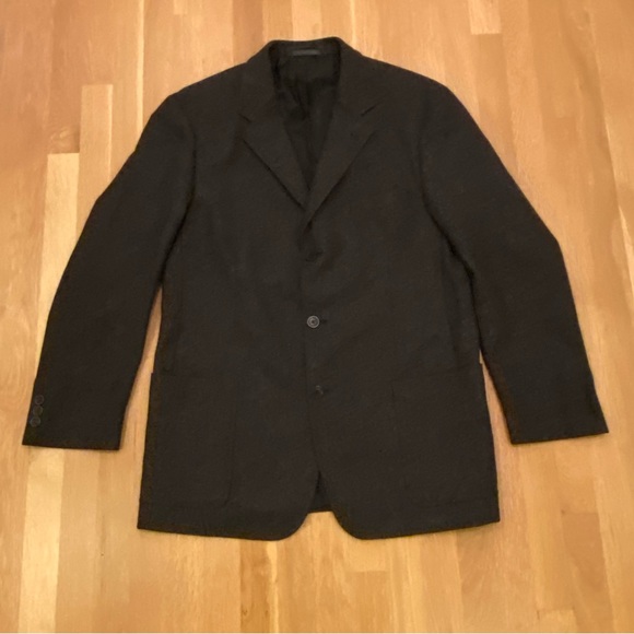 Bachrach Mens Charcoal Wool 3 Button Blazer  / Mens Size L 42 - Picture 2 of 15